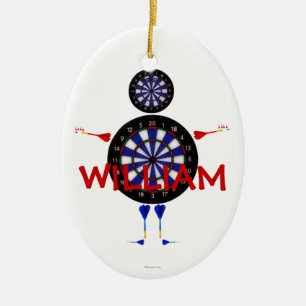 Custom Darts Cartoon Keramikornament
