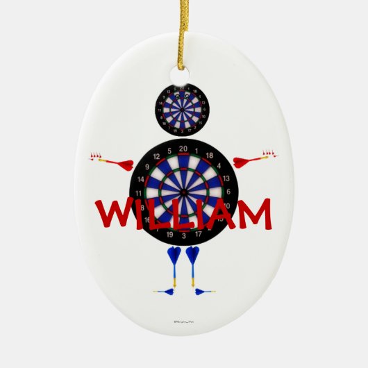 Custom Darts Cartoon Keramikornament (Vorne)