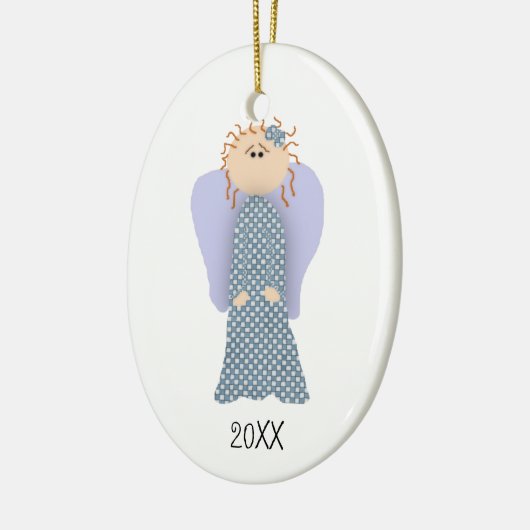 Custom Date Little Angel Ornament (Links)
