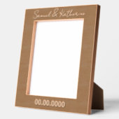 Custom Date & Names Rustic Wood Geätzte Rahmen (Links)