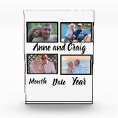 Custom Date Wedding Anniversary 4 Foto Collage (Vorderseite)