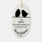 Custom Dated Christmas Friend versteht Sie Keramik Ornament (Rechts)