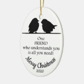 Custom Dated Christmas Friend versteht Sie Keramik Ornament (Links)