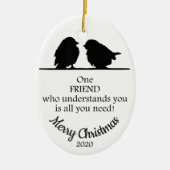 Custom Dated Christmas Friend versteht Sie Keramik Ornament (Vorne)