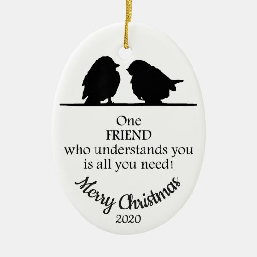 Custom Dated Christmas Friend versteht Sie Keramik Ornament (Vorne)