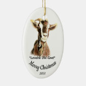 Custom Dated Christmas Lovable Old Goat Fun Keramik Ornament (Rechts)