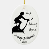 Custom Dated Christmas Spinning class, Zyklus Keramikornament (Vorne)
