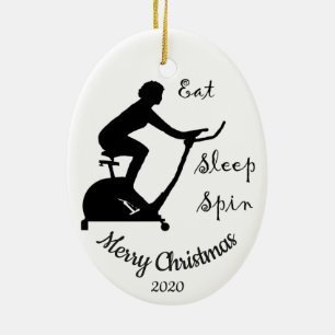Custom Dated Christmas Spinning class, Zyklus Keramikornament