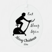 Custom Dated Christmas Spinning class, Zyklus Ornament Aus Metall (Vorderseite)