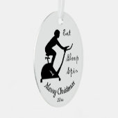 Custom Dated Christmas Spinning class, Zyklus Ornament Aus Metall (Vorderseite Rechts)