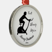 Custom Dated Christmas Spinning class, Zyklus Ornament Aus Metall (Rechts)