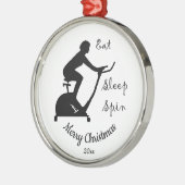 Custom Dated Christmas Spinning class, Zyklus Ornament Aus Metall (Links)