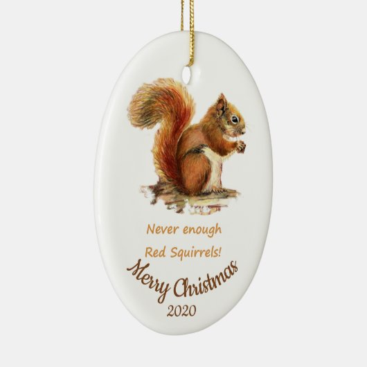 Custom Dating Christmas Fun Red Squirrel Zitat Keramikornament (Rechts)