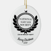 Custom Dating Christmas Fun Sarcasm Society Keramikornament (Rechts)