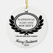Custom Dating Christmas Fun Sarcasm Society Keramikornament (Vorne)