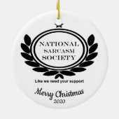 Custom Dating Christmas Fun Sarcasm Society Keramikornament (Hinten)