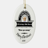 Custom Dating Christmas Grumpy Old Man Club Fun Keramik Ornament (Rechts)