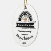 Custom Dating Christmas Grumpy Old Man Club Fun Keramik Ornament (Links)