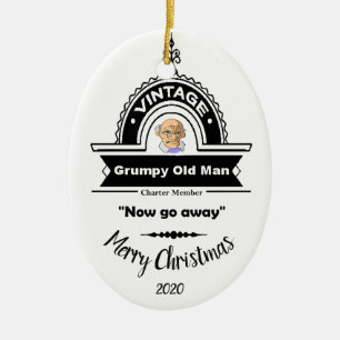 Custom Dating Christmas Grumpy Old Man Club Fun Keramik Ornament