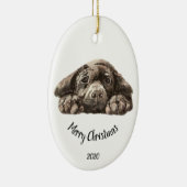Custom Dating Christmas Labrador Retriever Keramik Ornament (Rechts)