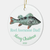 Custom Dating Christmas Reel Phantastischer Vater  Keramikornament (Links)