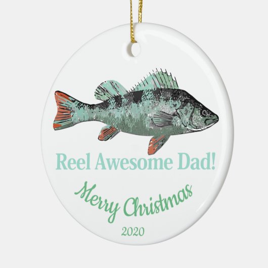 Custom Dating Christmas Reel Phantastischer Vater Keramikornament (Links)