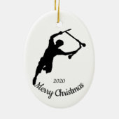 Custom Dating Christmas Skateboard Keramik Ornament (Hinten)