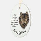 Custom Dating Christmas Wasserfarbe Wolf Totem Kun Keramik Ornament (Links)