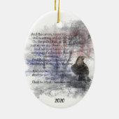 Custom Dating Edgar Allan Poe The Raven Gedicht Ar Keramikornament (Hinten)
