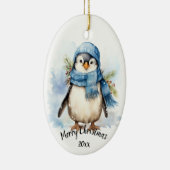 Custom Dating Niedlich Winter Pinguin Bird Weihnac Keramik Ornament (Rechts)