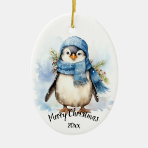 Custom Dating Niedlich Winter Pinguin Bird Weihnac Keramik Ornament