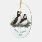 Custom Dating Puffin Ocean Bird Keramik Ornament (Links)