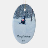 Custom Dating Skidoo Snow Mobile Winter Keramik Ornament (Rechts)