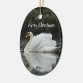 Custom Dating Swan Bird Animal Wildlife Keramik Ornament (Links)