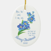 Custom Dating Weihnachten segne den Herrn Keramik Ornament (Vorne)