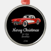 Custom Dating Weihnachtsmann Autos Bruder Ornament Aus Metall (Vorne)
