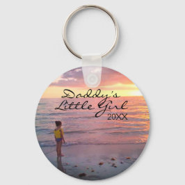 Custom Daughter Foto Daddys Little Girl Script Schlüsselanhänger