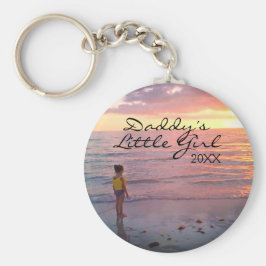 Custom Daughter Foto Daddys Little Girl Script Schlüsselanhänger