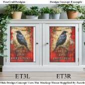 Custom “Dead and Breakfast” Spooky Raven Art ET3L Seidenpapier