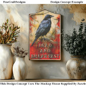 Custom “Dead and Breakfast” Spooky Raven Art ET3R Seidenpapier