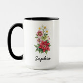 Custom December Birth Flower - Personalized Name Tasse (Links)