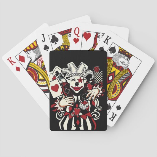 Custom deck of playing cards with a Joker design Spielkarten (Rückseite)