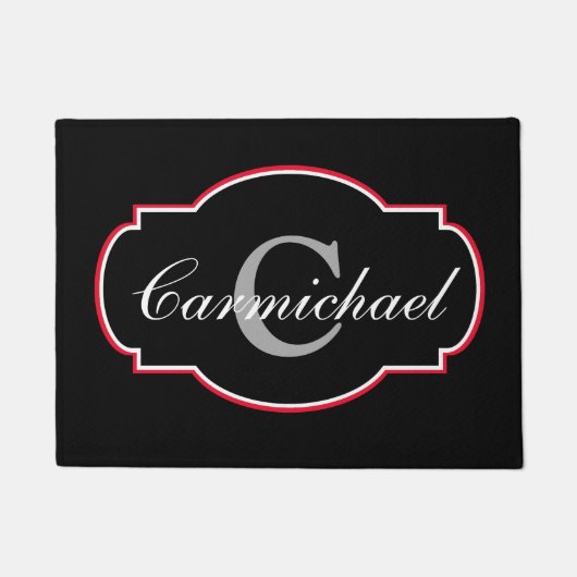 Custom Decorative Monogram Fußmatte (Vorderseite)