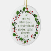 Custom Ded Christliche Weihnachtskriptur Keramik Ornament (Rechts)