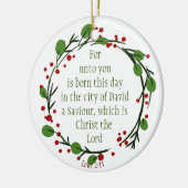 Custom Ded Christliche Weihnachtskriptur Keramik Ornament (Links)