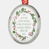 Custom Ded Christliche Weihnachtskriptur Ornament Aus Metall (Links)