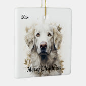 Custom Ded Christmas Great Pyrenäen Dog Pet Keramikornament (Rechts)