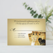 ::CUSTOM: Dee & Jon Las Vegas UAWG 5x3.5 RSVP Karte (Stehend Vorderseite)