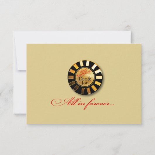 ::CUSTOM: Dee & Jon Las Vegas UAWG 5x3.5 RSVP Karte (Rückseite)