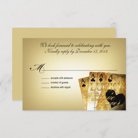 ::CUSTOM: Dee & Jon Las Vegas UAWG 5x3.5 RSVP Karte (Vorne/Hinten)